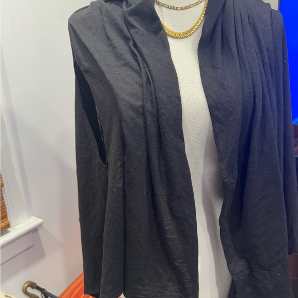 no brand Sweaters - Chic Black Hooded Cardigan